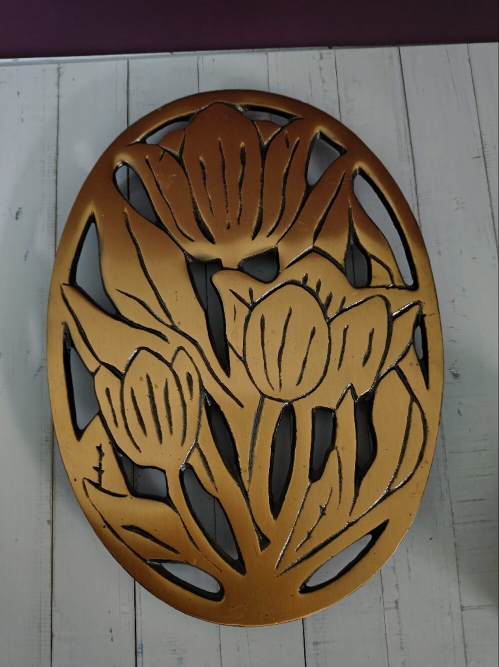 Copper Over Cast Iron Trivet Wall Decor
